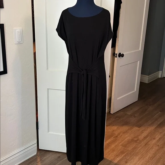 Eileen Fisher Black Maxi Dress - Picture 1 of 5